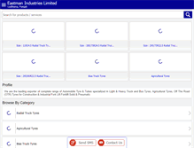Tablet Screenshot of eastmanautotyres.com